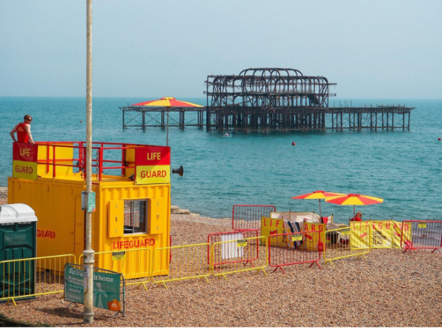 Lifeguard station near the West Pier