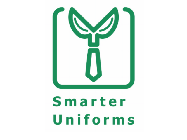 Green 'Smarter Uniforms' logo on a white background