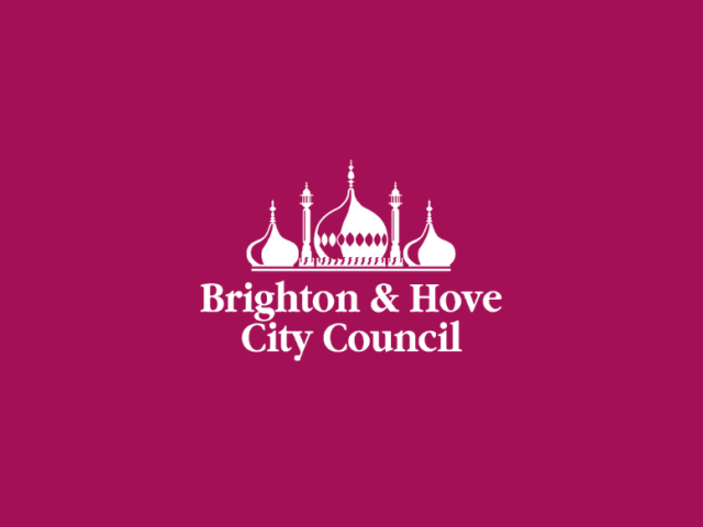 Brighton & Hove City Council logo on purple background