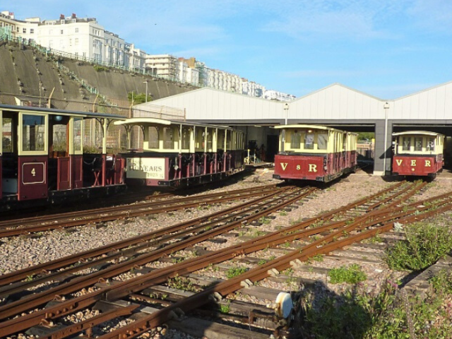 Photo of Volk's Electric Railway tracks.