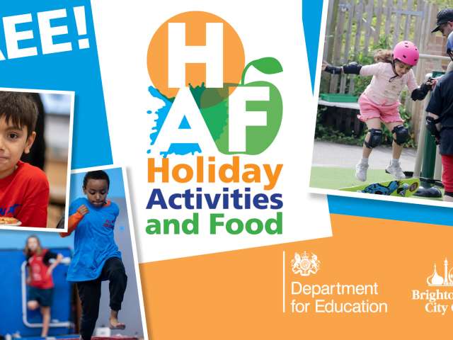 Holiday Activities and Food flyer with various images of children playing.