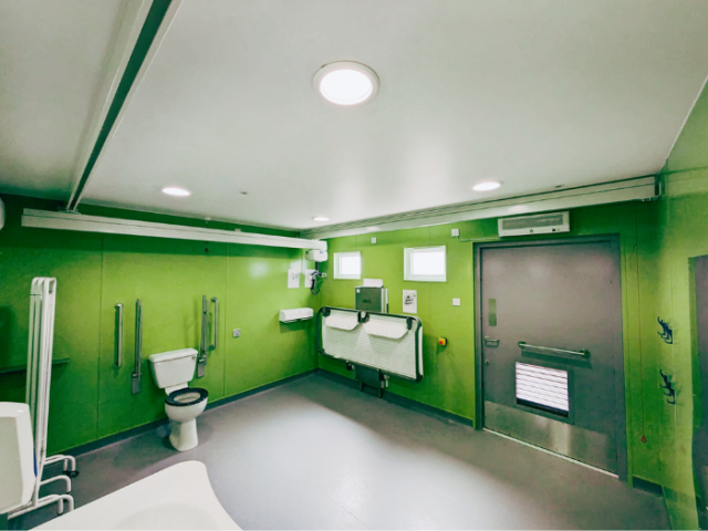 A picture of the inside of a new changing places toilet