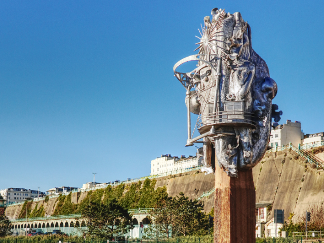 Photo of a metal sculpture.