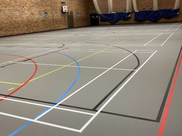 Picture of the new flooring at Stanley Deason Leisure Centre
