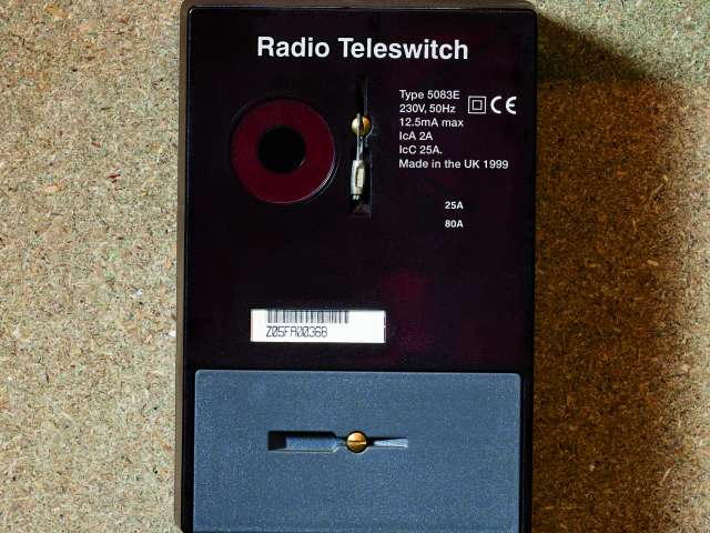 An RTS meter on the wall of a property