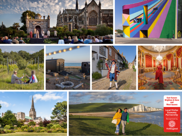 photos from locations across Sussex and the LVEP logo.