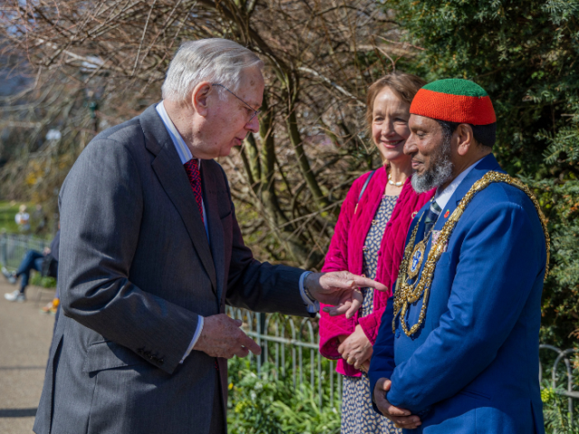 HRH Duke of Gloucester and the Mayor.