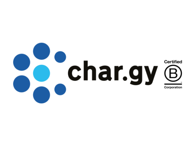 A company logo - round circles on the left with the ward 'char.gy' next to it
