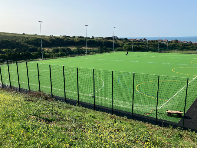 Picture of the new all-weather pitch at Stanley Deason leisure centre