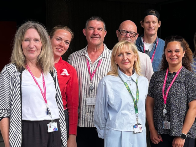 Cabinet Member for Housing Councillor Gill Williams with some of the new Neighbourhood Team working in council housing