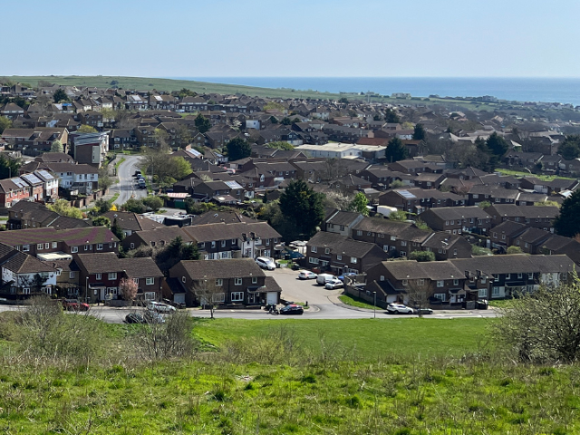 View of homes in Whitehawk, Brighton