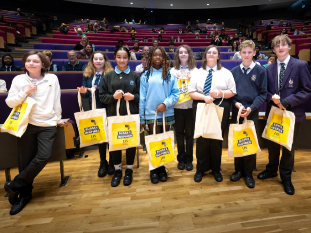 Finalists from the 2026 Brighton & Hove Young Speakers Challenge at the University of Sussex