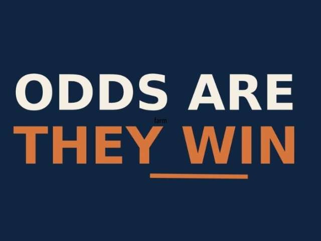 Blue background, white and orange text. Text reads: "Odds Are They Win."