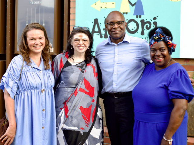 Councillor Bella Sankey, Leader of Brighton & Hove City Council, Rita Patel, Vice Chair of Operation Black Vote, David Weaver, Chair of Operation Black Vote, and Millie Kerr, strategic anti-racist lead at Brighton & Hove City Council