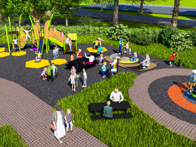 Artist impression of the new play area at The Level