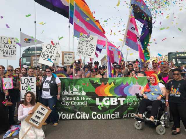 Brighton & Hove City Council LGBTQ+ Workers Forum at the 2019 Pride parade