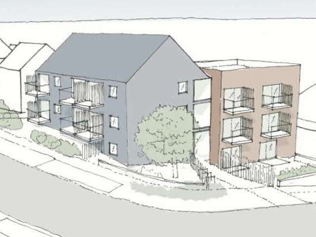 Artist impression of an option for the proposed housing development on the former Hollingbury Library site