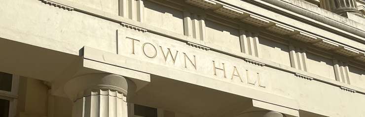 Outside facade of Brighton Town Hall