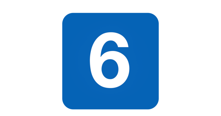 The number 6.