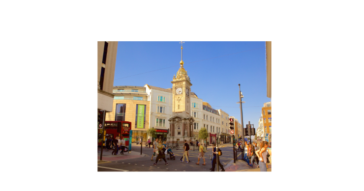 The Clock Tower in Brighton city centre.