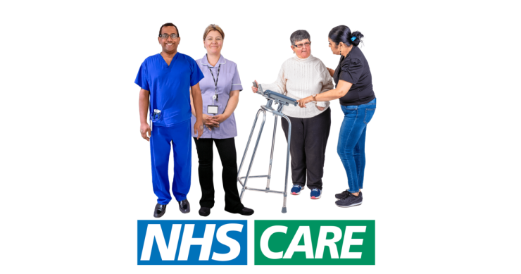 Professionals and patients under NHS care.