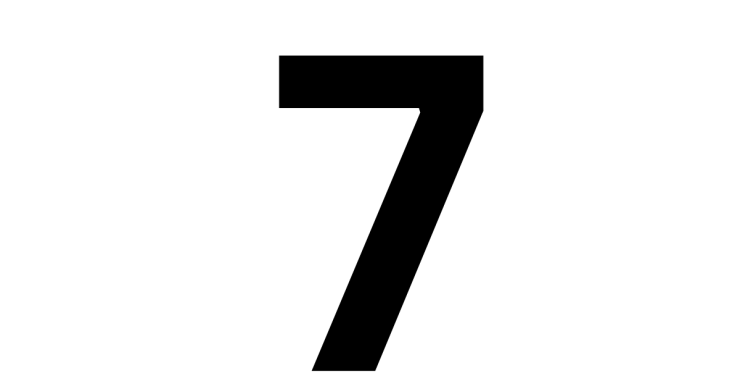 The number 7.