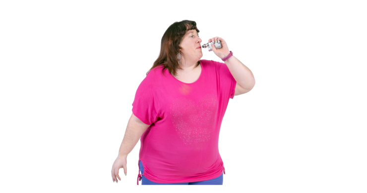 A person using a vape.