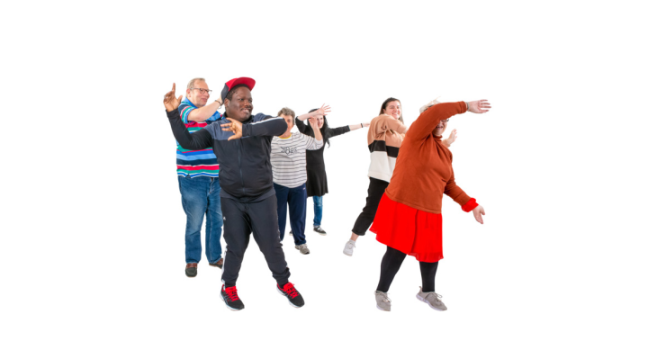 Group of people dancing.