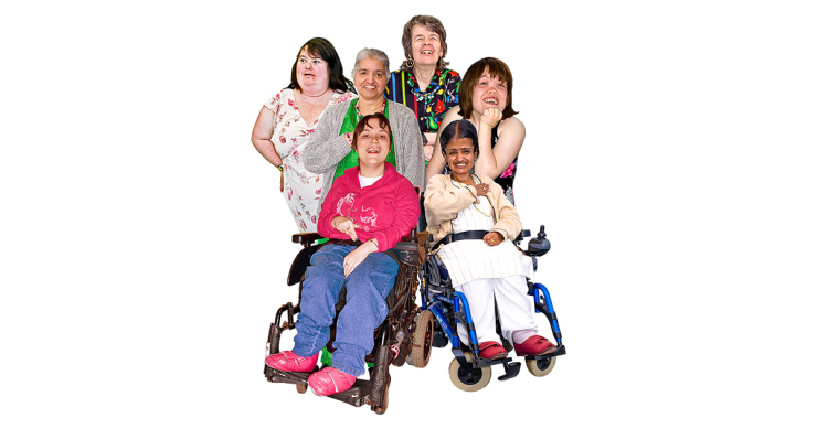 Group of people of different ages, ethnicities and disabilities.