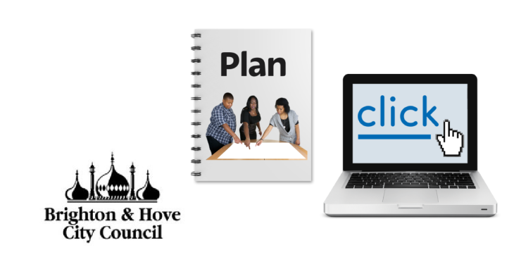 BHCC logo. Plan. Laptop.