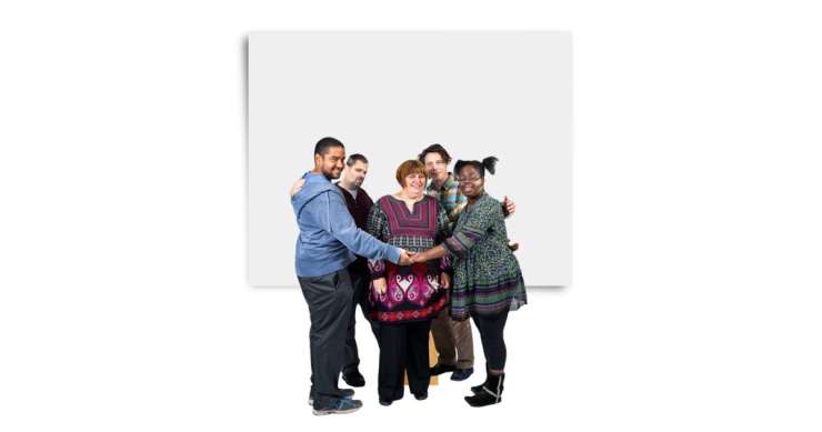 Group of people standing together.