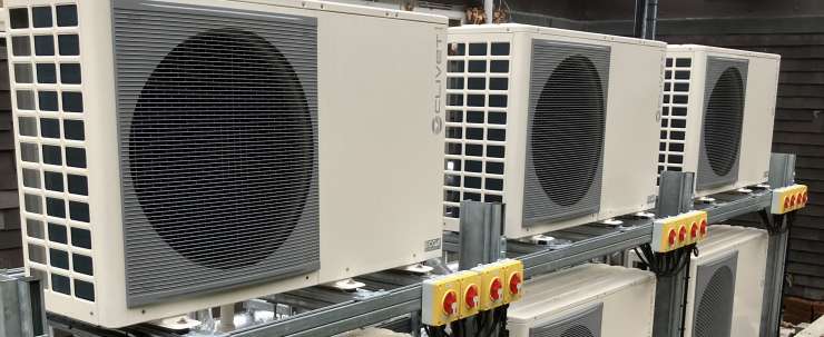 A row of generators