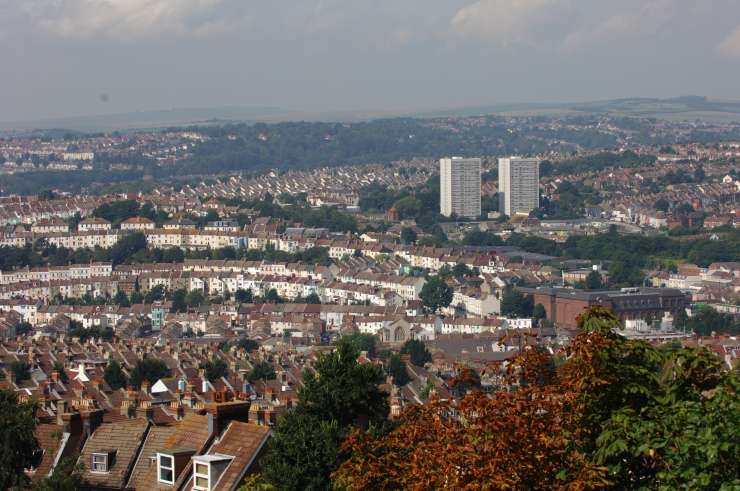 Panoramic view of homes
