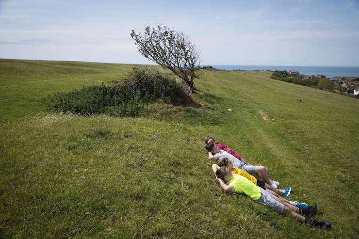 Children in the countryside.